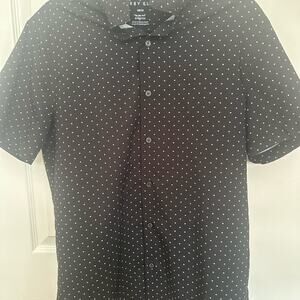 Perry Ellis Black Polka Dot Men's Shirt